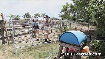 Cowgirls sharing voyeurs hard dick