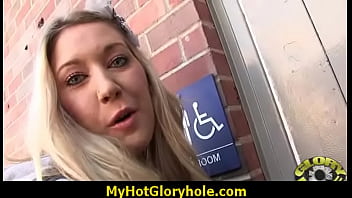 Hottie sucks and fucks black cock for cusmhot at gloryhole 5