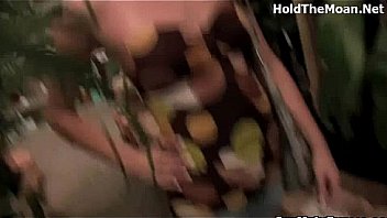 Michelle flashing her tits in public