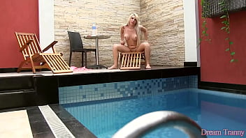 Stunning Trans Blonde Carol Penelope Knows How To Satisfy Herself thumbnail