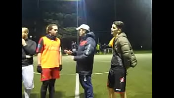 Soccer lad grabbing and spitting on you