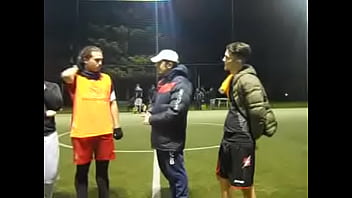 Soccer lad grabbing and spitting on you