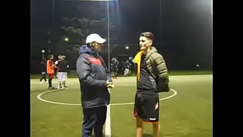 Soccer lad grabbing and spitting on you