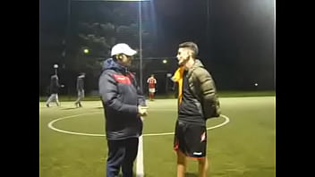 Soccer lad grabbing and spitting on you