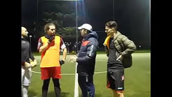 Soccer lad grabbing and spitting on you