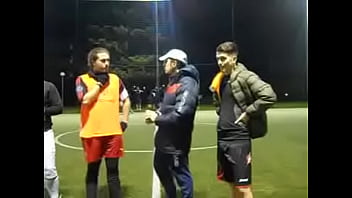 Soccer lad grabbing and spitting on you