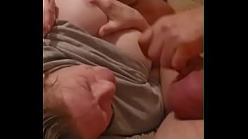 Sucking cock and cum on face