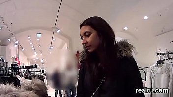 Exquisite czech chick gets tempted in the mall and penetrated in pov