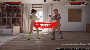 Mo vs francine nf3d femdom combat sexfight