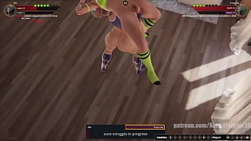 Mo vs francine nf3d femdom combat sexfight