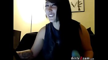 Bbw brunette masturbates with a dildo