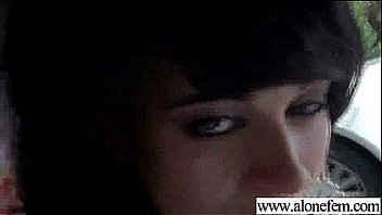 Horny girl fill her holes will all kind of sex toys vid 15