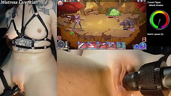 Edging my clit while playing some #tamervale on stream more gaming streams cumming soon