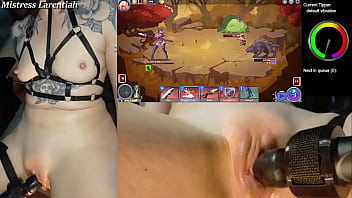 Edging my clit while playing some #tamervale on stream more gaming streams cumming soon