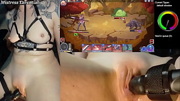 Edging my clit while playing some #tamervale on stream more gaming streams cumming soon