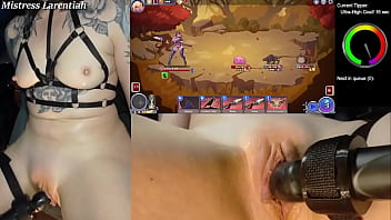 Edging my clit while playing some #tamervale on stream more gaming streams cumming soon
