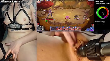 Edging my clit while playing some #tamervale on stream more gaming streams cumming soon