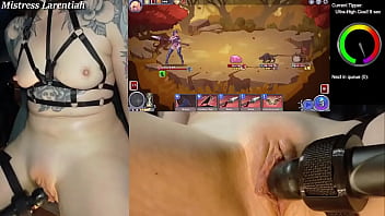 Edging my clit while playing some #tamervale on stream more gaming streams cumming soon