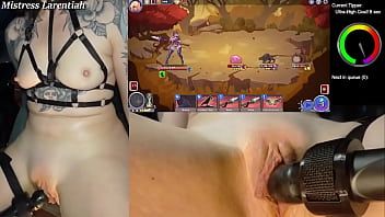 Edging my clit while playing some #tamervale on stream more gaming streams cumming soon