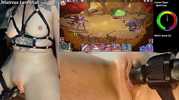 Edging my clit while playing some #tamervale on stream more gaming streams cumming soon