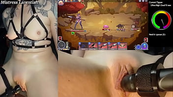 Edging my clit while playing some #tamervale on stream more gaming streams cumming soon