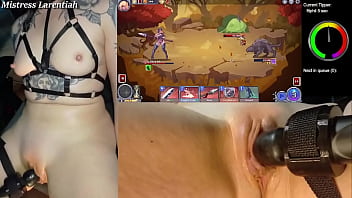 Edging my clit while playing some #tamervale on stream more gaming streams cumming soon