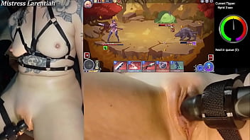 Edging my clit while playing some #tamervale on stream more gaming streams cumming soon