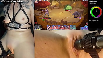 Edging my clit while playing some #tamervale on stream more gaming streams cumming soon