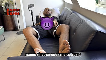 Toes curl on my big feet when i shoot my alpha semen around trailer