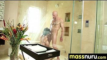 Busty teen gives nuru sex massage 19