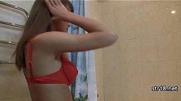 Amateur teen couple fucks in parents bed