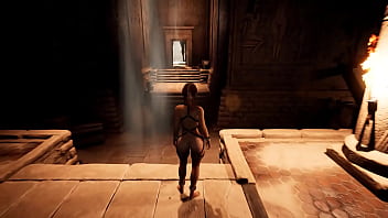 A huge rock hard cock suddenly filled lara croft's pussy to the brim hentai game 3d animation