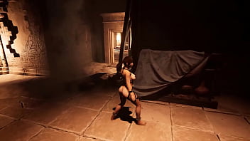 A huge rock hard cock suddenly filled lara croft's pussy to the brim hentai game 3d animation