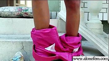 Nasty alone girl use sex toys to get climax mov 23