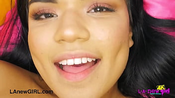 Enchanting dark haired model naked close up