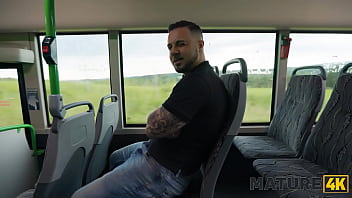 Mature4k jumping on a dick in the bus hot sex with vitoria vonteese