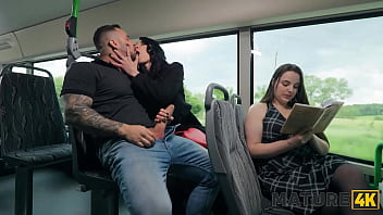 Mature4k jumping on a dick in the bus hot sex with vitoria vonteese