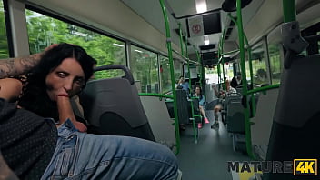 Mature4k jumping on a dick in the bus hot sex with vitoria vonteese