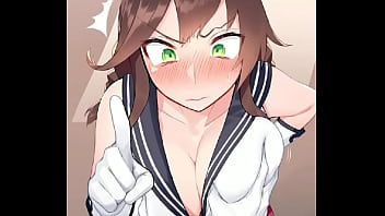 Teitoku grabs noshiro's big boobs kancolle fleet collection
