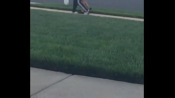 Ebony black booty voyeur