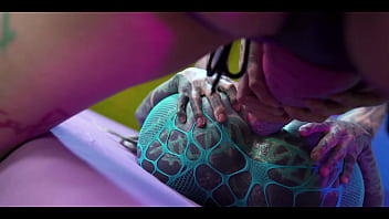 Strapped up with a giant toy ready to wreck that ass completely