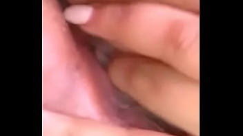 Girl playing with her self