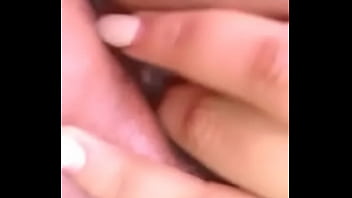 Girl playing with her self