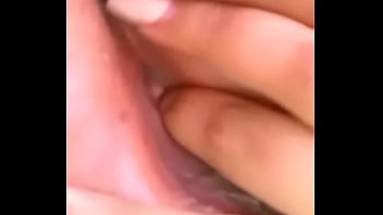 Girl playing with her self