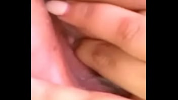 Girl playing with her self