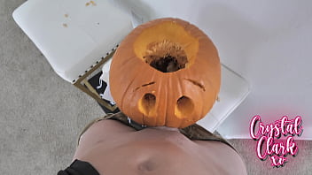 Hot step aunt wants my help designing halloween pumpkins