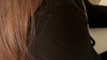 Slutty roommate girl loves to get cumshot on her big natural tits