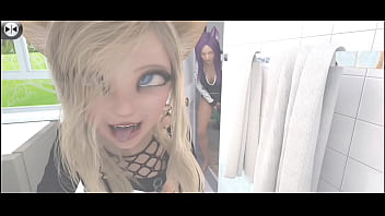 Ayudando a chica neko caliente