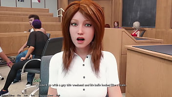 Being a dik #72 kissing the redhead sorority president while doing a study session with her while kissing she got a hot nip slip