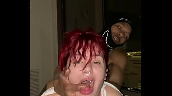 Mixed slut loves black dick